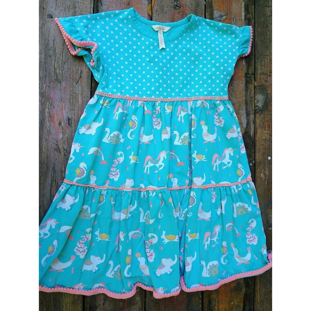 Matilda Jane Dream Chasers Fun at the Circus Tiered Dress Girls Size 8